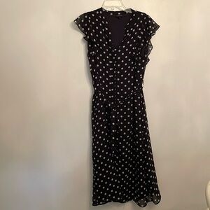 Black Polka Dot dress with belt